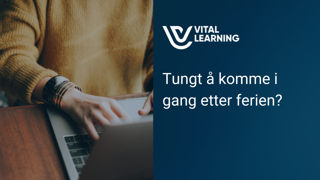 Forsidebilde med tittel. Bilde av person som jobber på laptop.